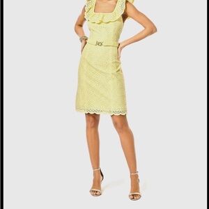 Lilly Pulitzer Lemon Dress with Ruffle Neckline
